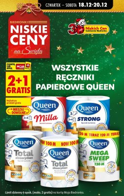 Ręcznik papierowy wszystkie rodzaje 2+1 GRATIS promocja w Biedronka