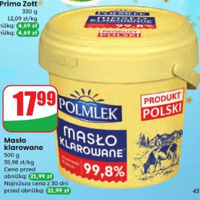 Masło klarowane 500 g promocja w Dino