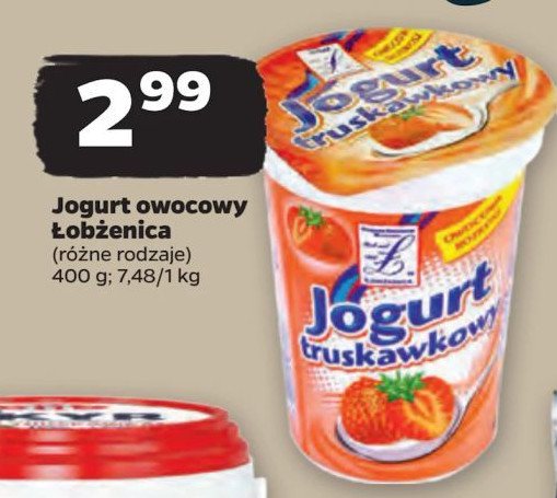 Jogurt truskawkowy Osm łobżenica promocja