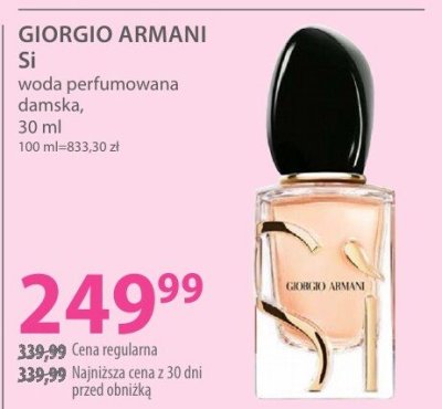 Perfumy GIORGIO ARMANI Si woda perfumowana damska promocja w Hebe