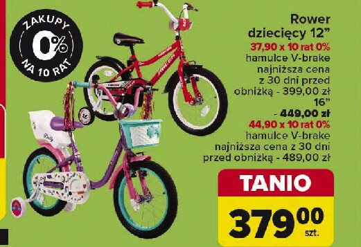 Rower dzieci臋cy 12'' promocja