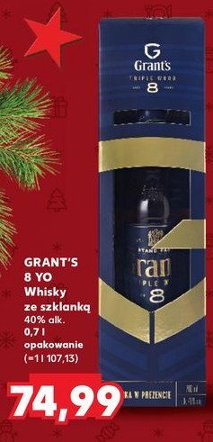 Whisky karton Grant's 8 yo promocja w Kaufland