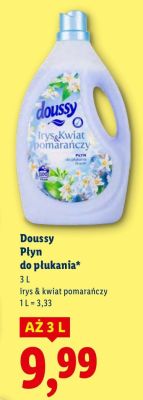 Płyn do płukania Doussy Irys & kwiat pomarańczy promocja w Lidl