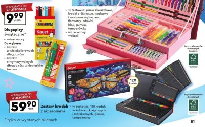Zestaw kredek z akcesoriami promocja w Biedronka