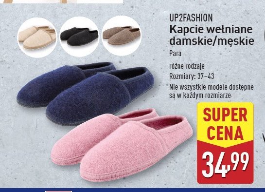 Kapcie wełniane męskie 37-43 Up2fashion promocja