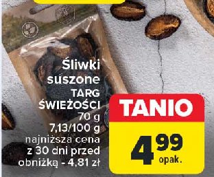 Śliwki suszone Jakość z natury carrefour promocja