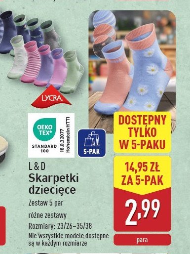 Skarpetki dziecięce L&d promocja