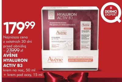 AVENE HYALURON ACTIV B3 krem na noc 50 ml + krem pod oczy 15 ml promocja w Super-Pharm