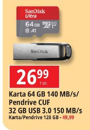 Karta pamięci ultra microsdxc 128 gb Sandisk promocja w Leclerc