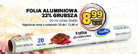 Folia aluminiowa 22% grubsza Stella promocja w Stokrotka