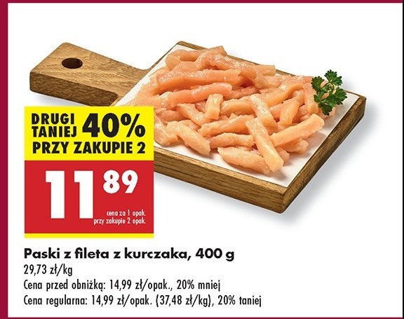 Paski fileta z piersi kurczaka promocja w Biedronka