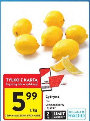 Cytryna luz 1 kg promocja w Intermarche