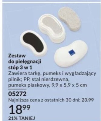 Zestaw do pielęgnacji stóp 3 w 1 Zawiera tarkę, pumeks i wygładzający pilnik, PP, stal nierdzewna, pumeks piaskowy promocja w AVON