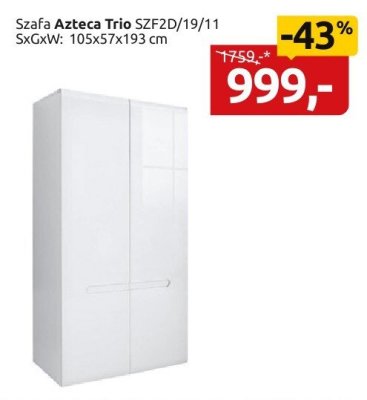 Szafa Azteca Trio SZF2D/19/11 promocja w Black Red White