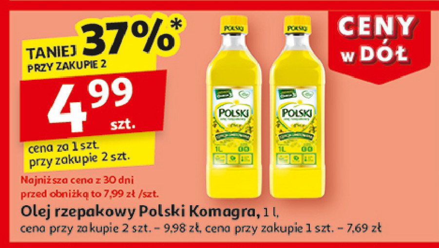 Olej rzepakowy omega3 Polski promocja w Auchan