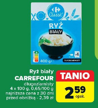 Ryż biały długoziarnisty Carrefour classic promocja