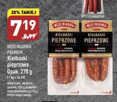 Kiełbaski pieprzowe Wędliniarnia premium promocja