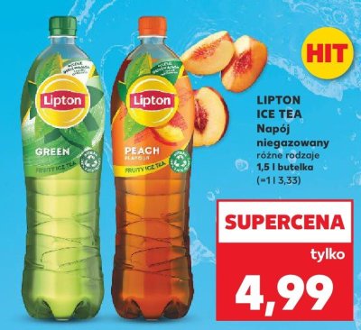 Napój ice tea LIPTON ICE TEA niegazowany różne rodzaje 1,5 l butelka promocja w Kaufland