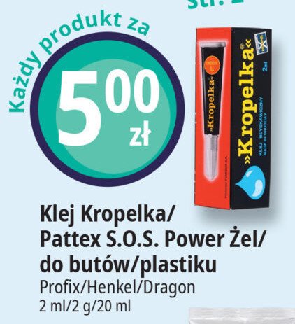 Klej do plastiku s.o.s. Pattex promocja