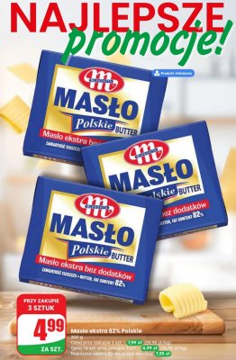Masło extra 82% Polskie Mlekovita promocja w Dino