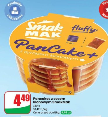 Pancakes z sosem klonowym SmakMak fluffy promocja w Dino