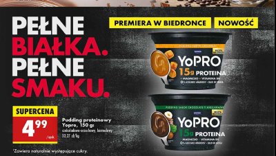 Pudding czekoladowo-orzechowy Danone yopro promocja