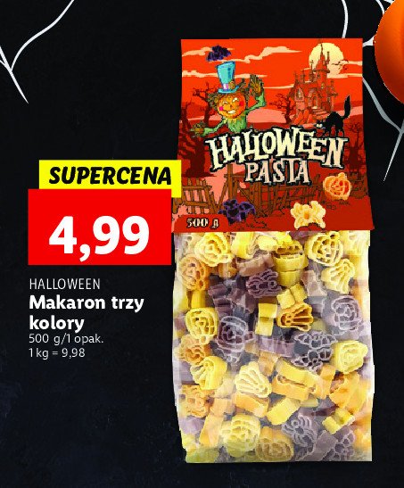 Makaron halloween pasta promocja