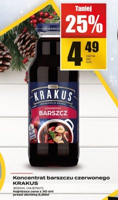 Koncentrat barszczu czerwonego KRAKUS promocja w Supeco
