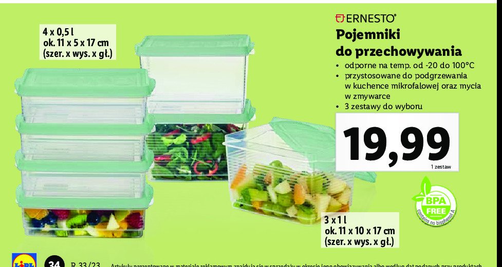 Pojemnik do przechowywania 1 l Ernesto promocja