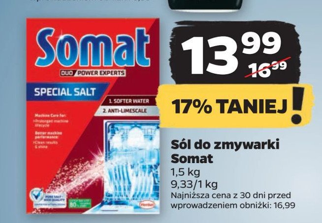 Sól do zmywarek Somat special salt promocja w Netto