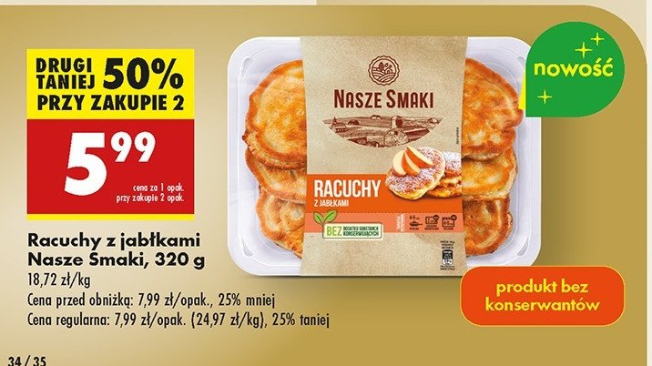 Racuchy z jabłkami Nasze smaki promocja w Biedronka