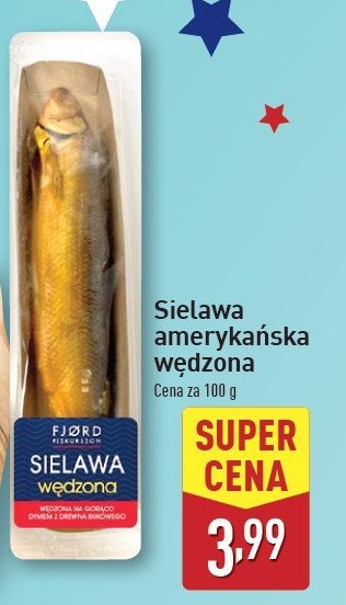 Sielawa amerykańska wędzona Fjord fiskursson promocja w Aldi