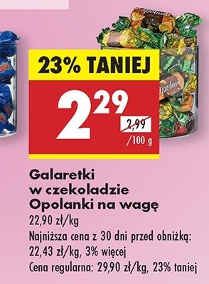 Galaretki w czekoladzie Odra opolanki promocja w Biedronka