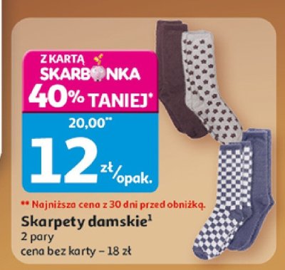 Skarpety damskie promocja w Auchan