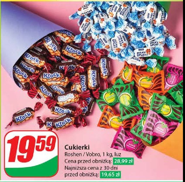 Cukierki Milky splash toffee promocja w Dino