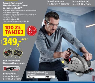 Akumulatorowa piła tarczowa promocja w Lidl