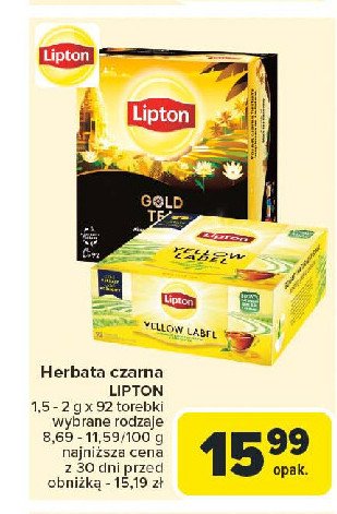 Herbata LIPTON BRILLIANT GOLD TEA promocja