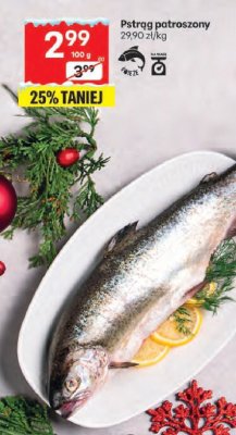 Pstrąg patroszony promocja w Delikatesy Centrum