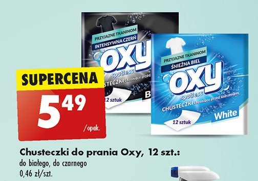 Chusteczki do prania do białego Oxy spotless promocja