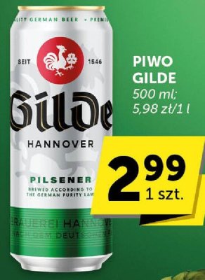 Piwo Gilde Hannover Pilsener promocja w Groszek