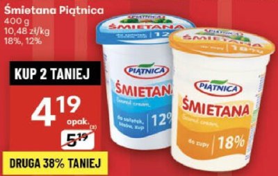 Śmietana Piątnica promocja w Delikatesy Centrum