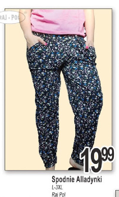 Spodnie alladynki rozm. l-3xl Raj-pol promocja