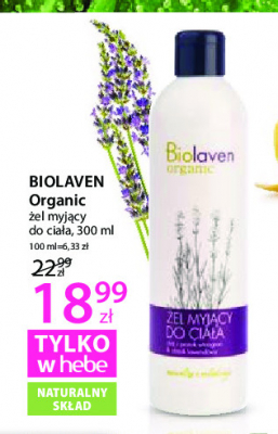 Żel myjący do ciała z olejem z pestek winogron i olejkiem lawendowym Biolaven Biolaven organic promocja