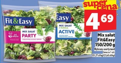 Mix sałat Fit&Easy 150/200 g promocja w TOPAZ