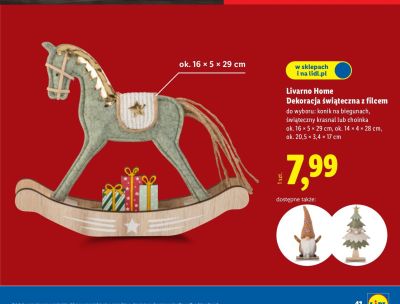 Dekoracyjna świąteczna z filcem promocja w Lidl