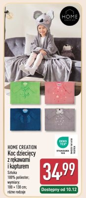 Koc dziecięcy z rękawami i kapturem  promocja w Aldi