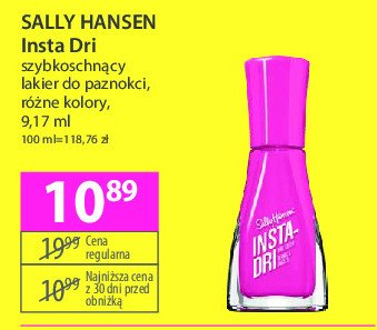 Lakier do paznokci 303 peachy breeze Sally hansen insta-dri promocja