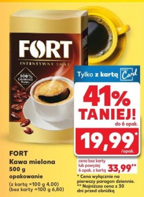 Kawa mielona 500 g promocja w Kaufland