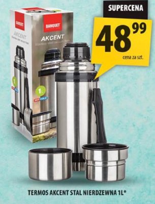 Termos Akcent stal nierdzewna 1L promocja w Arhelan