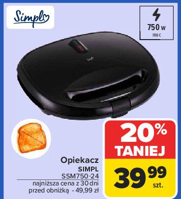 Opiekacz ssm750-24 Simpl promocja w Carrefour Market